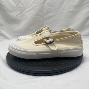 NEW Vans Mary Janes Ivory White Canvas Women’s Shoes Sneakers 8.5